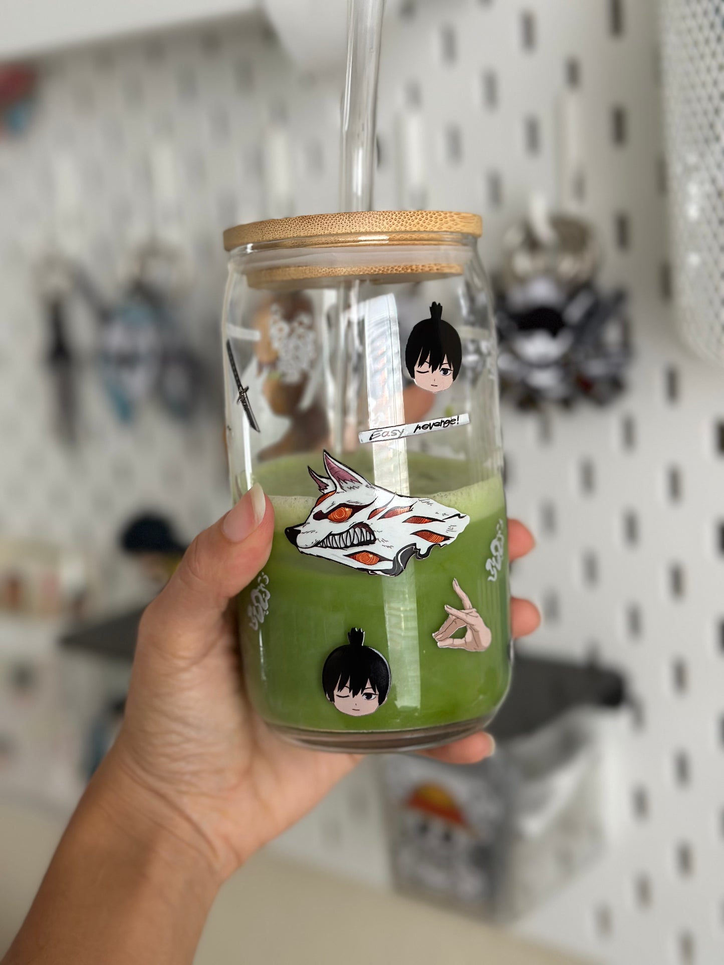 Aki Easy revenge Glass cup | Anime Glass cup