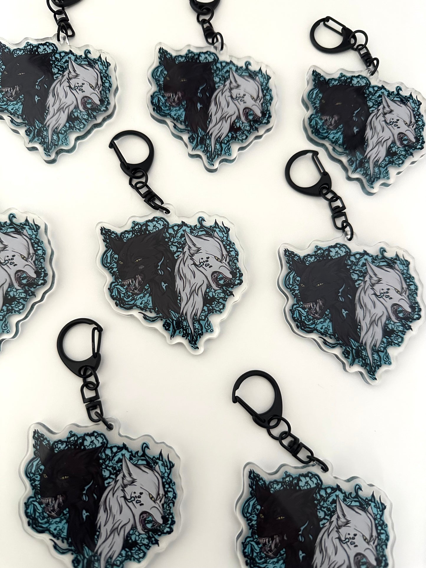 Divine dog acrylic keychain