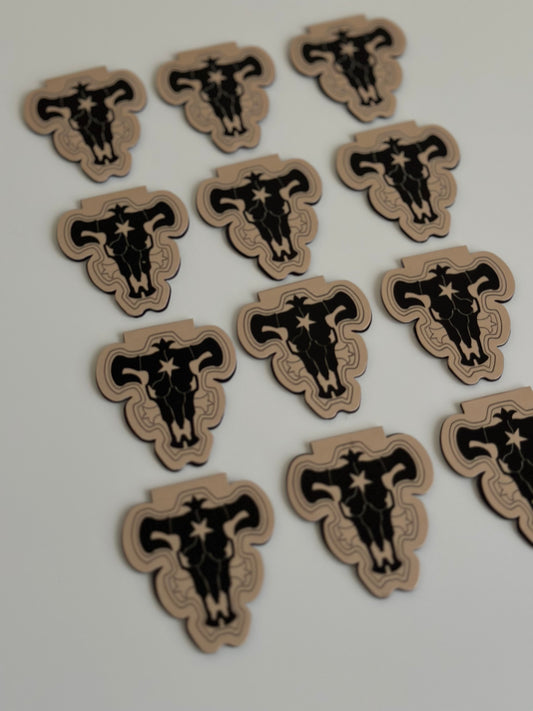 Black Bulls Magnetic Bookmark