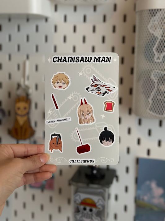 Chainsaw Devil Hunters sticker sheet